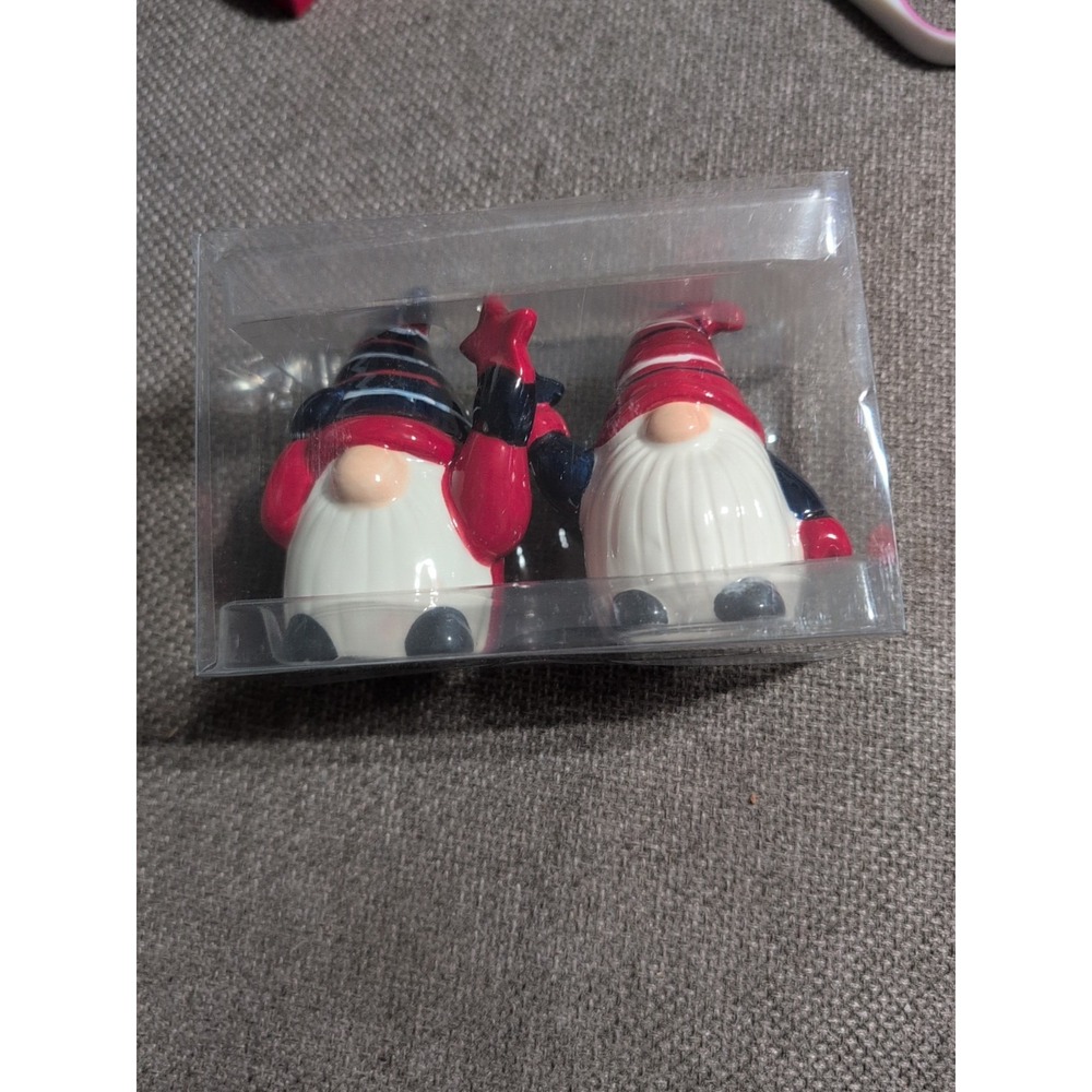 Gnome Salt and Pepper Shakers Nordic Scandinavian Farmhouse Decor NEW in Box Tag